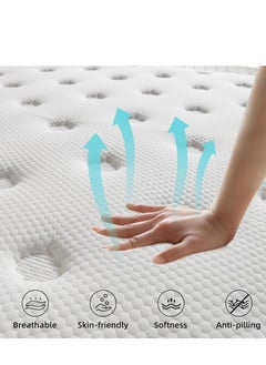 Harmony Home Harmony Home 28 cm Euro Top Pocket Spring Mattress – 190x180 cm | Ultra-Comfortable, High Resilience Foam, Moisture-Wicking & Sturdy Design  - Image 2