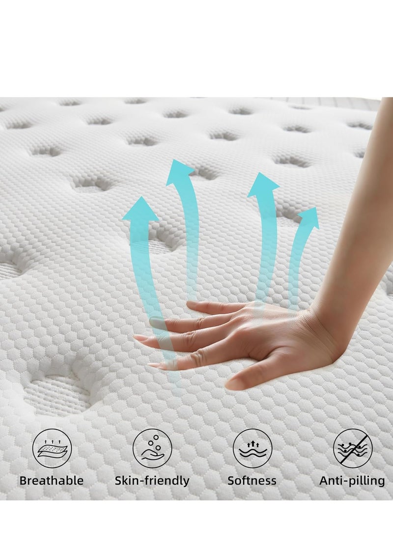 Harmony Home - Harmony Home 28 cm Euro Top Pocket Spring Mattress – 190x180 cm | Ultra-Comfortable, High Resilience Foam, Moisture-Wicking & Sturdy Design - Image 1