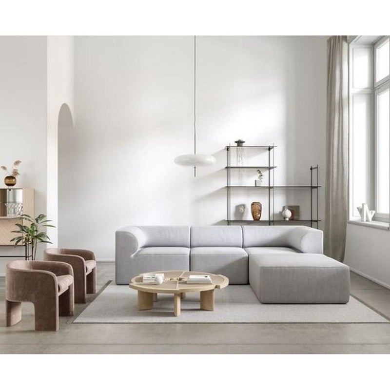 Betak Swedish and mixed wood corner sofa - gray - Image 1