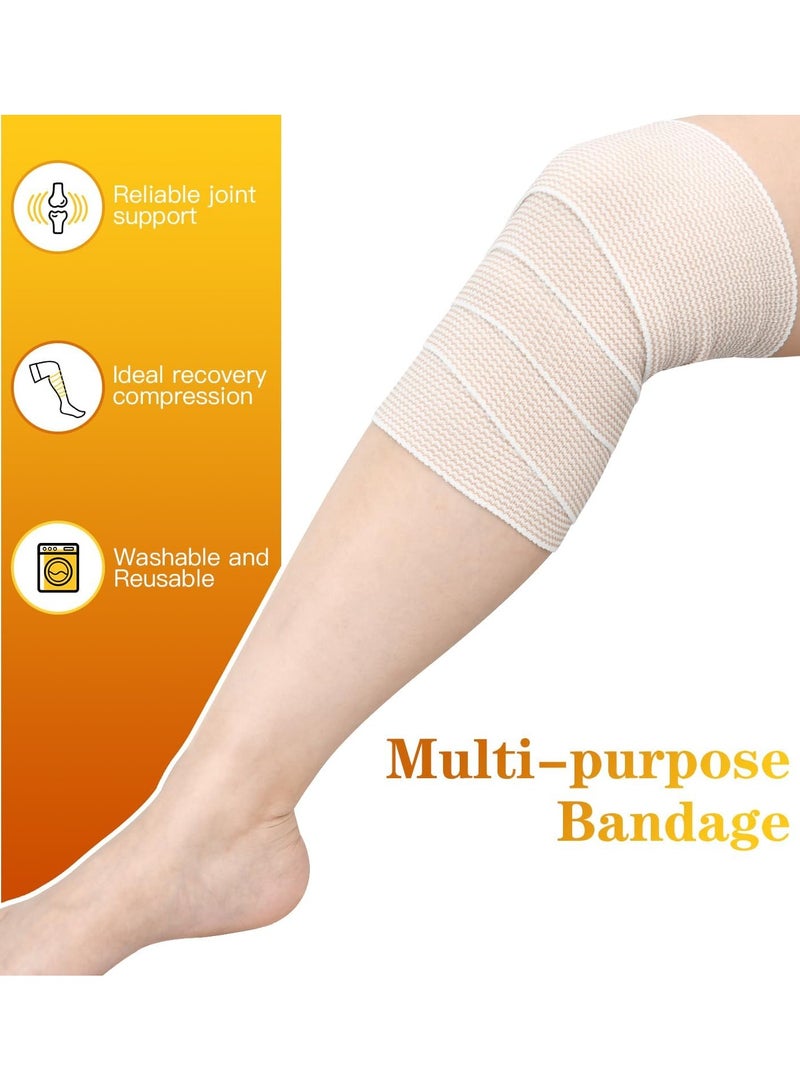 Generic 3 Packs Premium Elastic Bandage Wrap, Reusable Hook and Loop Compression Wrap Bandage for Knees, Anks, Wrists, Legs, Body(1×3", 1×4", 1×6") - Image 4