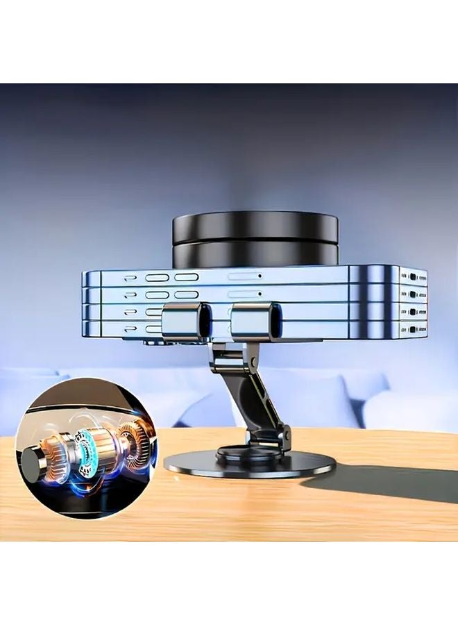 Purple 360 Rotating Metal Phone Stand With Non Slip Base Durable Iron Construction - Image 5