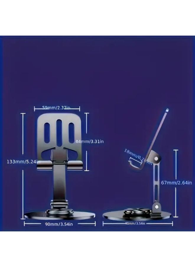 Purple 360 Rotating Metal Phone Stand With Non Slip Base Durable Iron Construction - Image 3