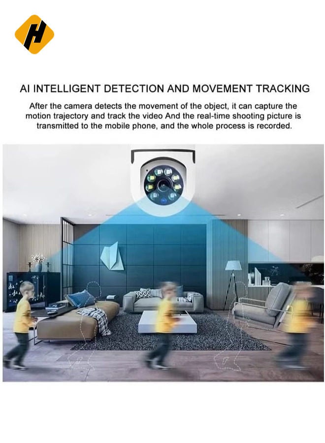 HuHa 2Pcs Light Bulb Security Camera 2.4GHz & 5G WiFi Outdoor, 1080P E27 Light Socket Security Camera, Indoor 360° Home Security Cameras, Full Color Day and Night, Smart Motion Detection  - Image 3