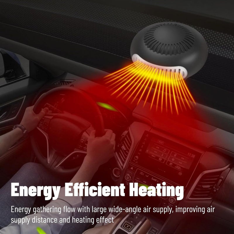 سخان سيارة، 20V 170W سخانات سيارات محمولة للمركبة، سرعتان، سخان كهربائي يعمل بالبطارية مع منظم حرارة، مروحة سخان قابلة للدوران 180 درجة، لـ BL1815 BL1820 BL1530 BL1840 - Image 5