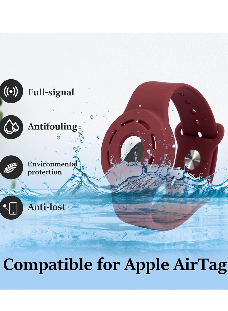 4 Kids Wristbands with Apple Airtag Case Compatible Bracelet Strap Silicone Adjustable Anti-Loss Protective Case for Children Elderly - Image 3
