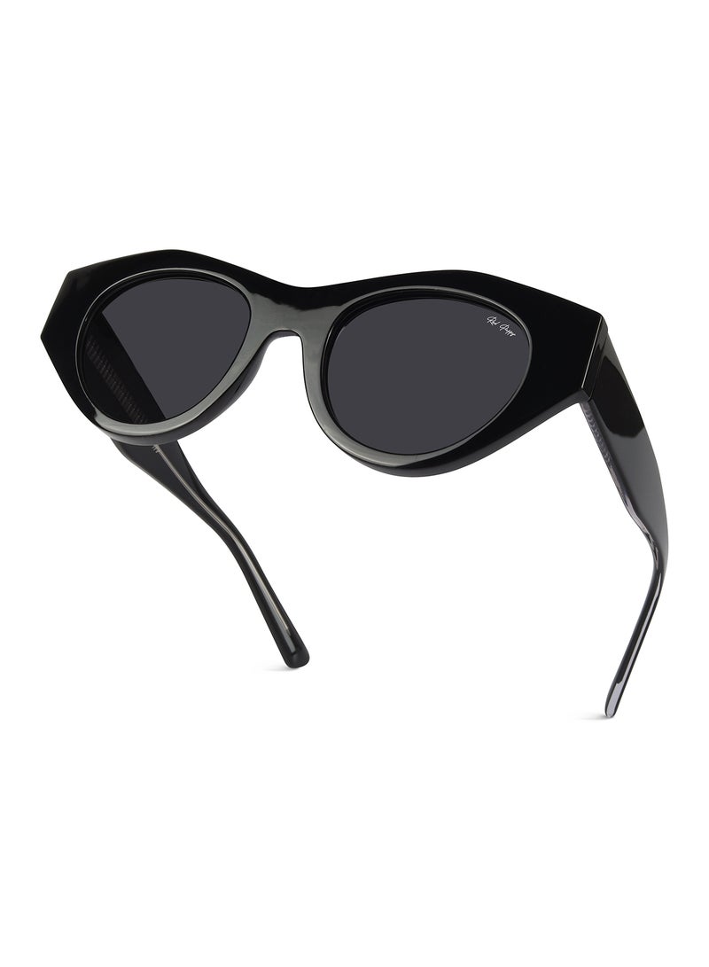Woggles Red Pappy Jitter Black Polarized Round Sunglasses  - Image 4