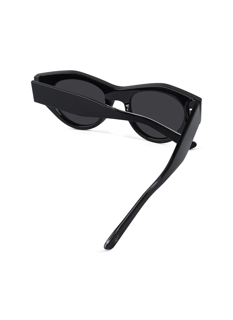 Woggles Red Pappy Jitter Black Polarized Round Sunglasses