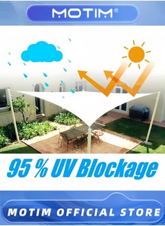 Motim Sun Shade Sail Outdoor Garden Shade Canopy Pergola Sun Protection Rainproof Suitable for Patios Lawns Gardens Backyards Swimming Pools (3 x 4m)  - Image 2