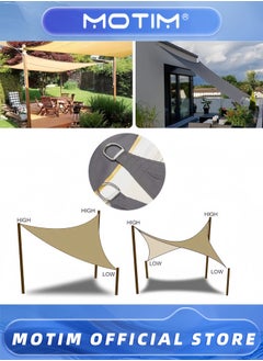 Motim Sun Shade Sail Outdoor Garden Shade Canopy Pergola Sun Protection Rainproof Suitable for Patios Lawns Gardens Backyards Swimming Pools (3 x 4m)  - Image 5