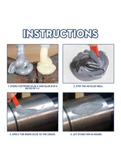 EELHOE Metal Repair Glue，A and B Repairing Glue | Industrial Metal Repair Paste, Heat Resistance, Powerful Metal Mending Agent for Casting Steel, Sand Holes  - Image 4