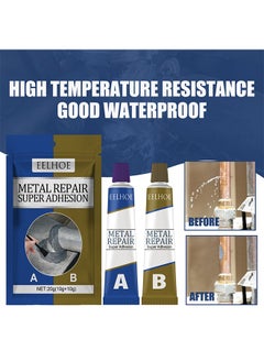 EELHOE Metal Repair Glue，A and B Repairing Glue | Industrial Metal Repair Paste, Heat Resistance, Powerful Metal Mending Agent for Casting Steel, Sand Holes  - Image 5