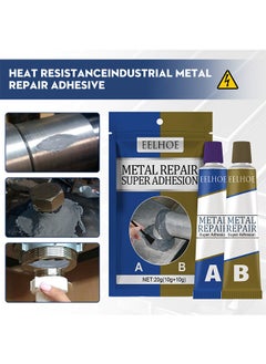 EELHOE Metal Repair Glue，A and B Repairing Glue | Industrial Metal Repair Paste, Heat Resistance, Powerful Metal Mending Agent for Casting Steel, Sand Holes  - Image 3
