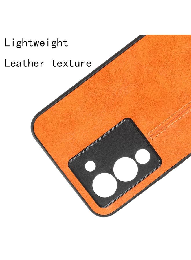 اس-توب جراب لهاتف Infinix Note 12 G96 بنمط جلد البقر المخيط، مصنوع من مادة PC + PU + TPU - Image 5