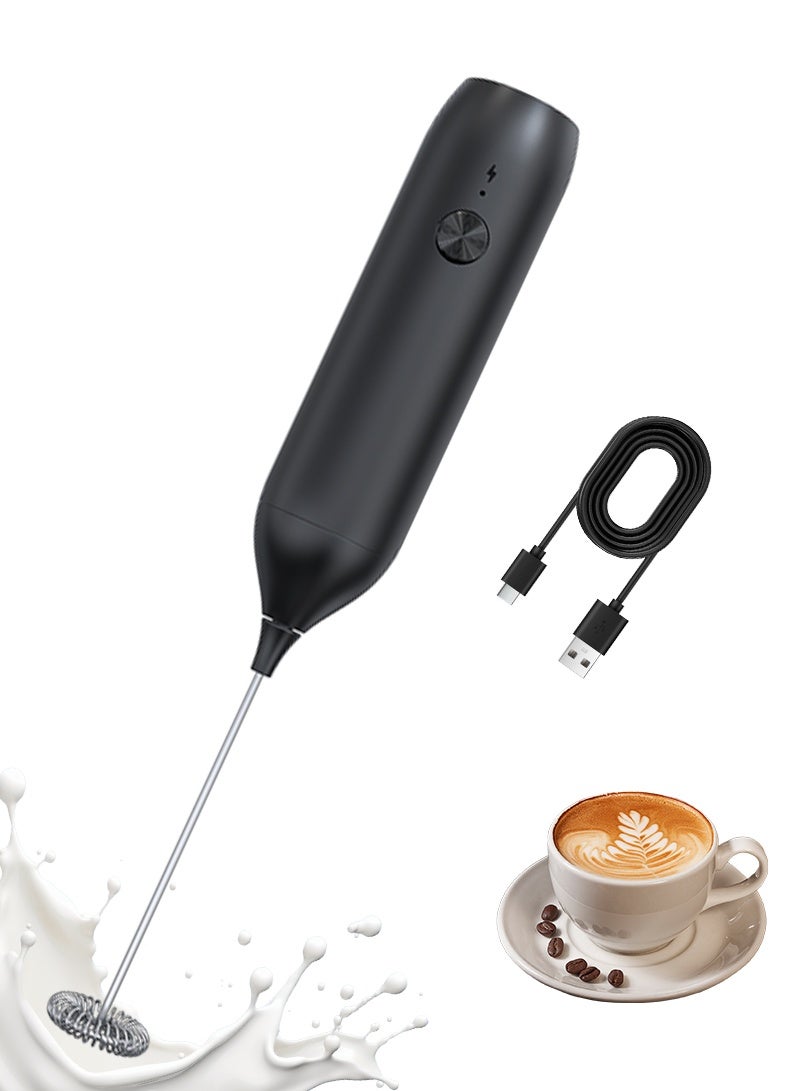ميسا جهاز خفق الحليب الكهربائي، جهاز خفق الحليب السريع القابل لإعادة الشحن من النوع C، جهاز خفق الحليب الكهربائي مع خفاقة من الفولاذ المقاوم للصدأ بدرجة 304، منخفض الضوضاء، تصميم مضغوط للقهوة واللاتيه والكابتشينو والخبز - Image 1