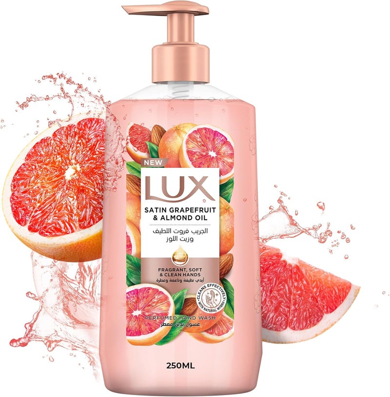 Lux Satin Grapefruit & Almond Oil Hand Wash 250ml - Image 1