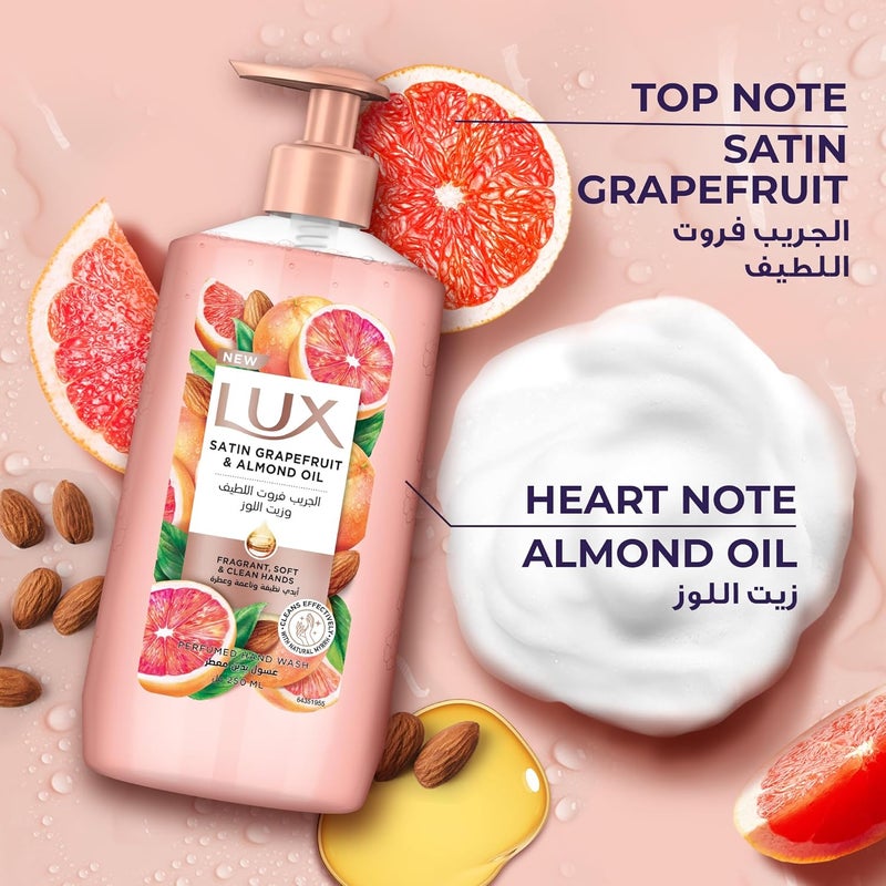 Lux Satin Grapefruit & Almond Oil Hand Wash 250ml - Image 4