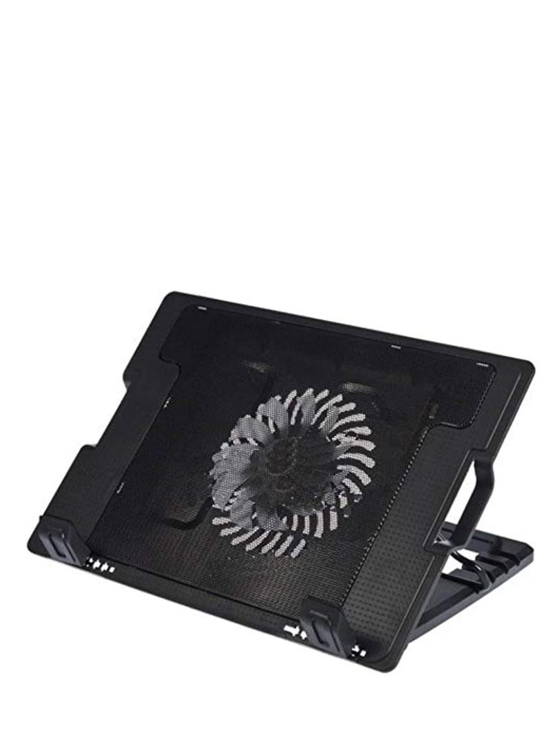 Generic Cooling Pad with Fan, 2 USB Ports and LED Light for Laptop, Notebook, MacBook, Black  - Image 1