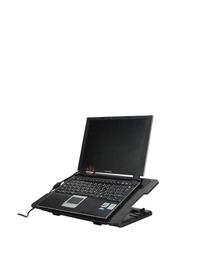 Generic Cooling Pad with Fan, 2 USB Ports and LED Light for Laptop, Notebook, MacBook, Black  - Image 2