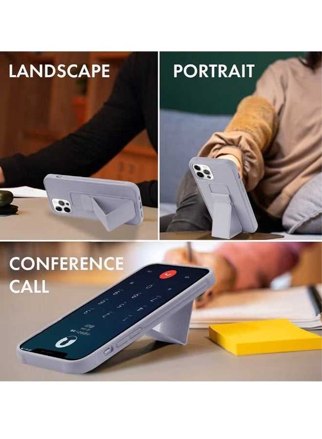 ACLIX iPhone 15 Pro Case 6.1 Inch with Magnetic Stand Holder Premium Silicone Vertical and Horizontal Hand Strap Grip Multi Stand Car Mount Kickstand Case Finger Strap Cover - Image 2