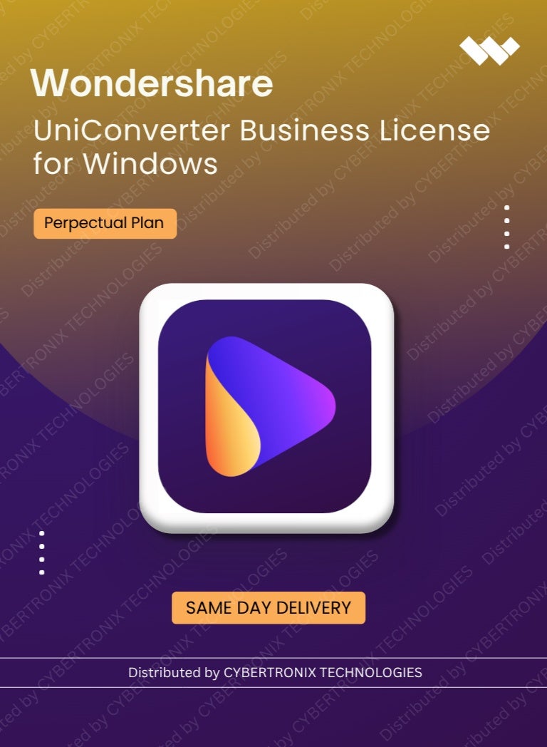 ترخيص Wondershare UniConverter للأعمال لنظام Windows | خطة دائمة | ترخيص رقمي | تسليم في نفس اليوم