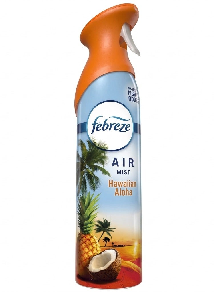 Febreze Air Mist Hawaiian Aloha 250ml Air Freshener Spray, Odor Eliminator, Long Lasting Room Spray with Tropical Coconut Pineapple Scent for Home Bathroom Bedroom UAE - Image 1