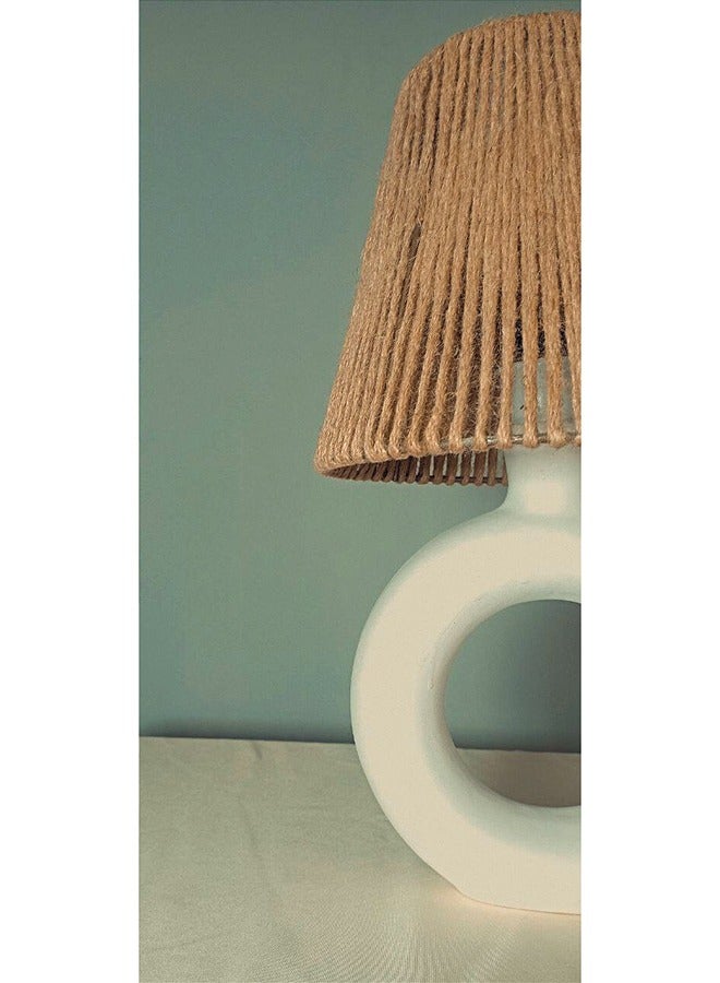 Ciambella White Table Lamp - Brown
