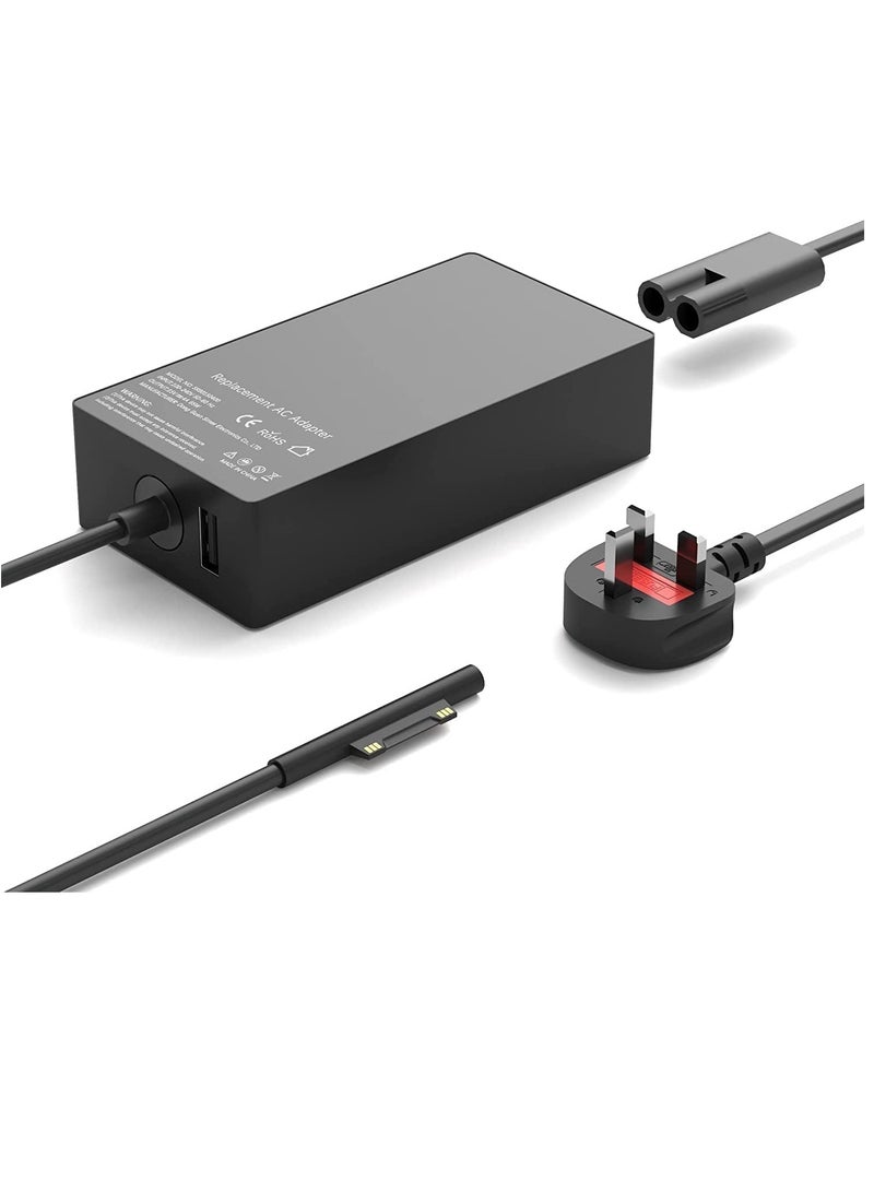 New Surface Laptop Charger Surface Pro Charger Power Supply 65W 15V 4A Magnetic AC Adapter Compatible with Microsoft Surface Pro 3/4/5/6/7/8/9/X Surface Laptop1/2/3/4 Surface Go Surface Book - Image 1