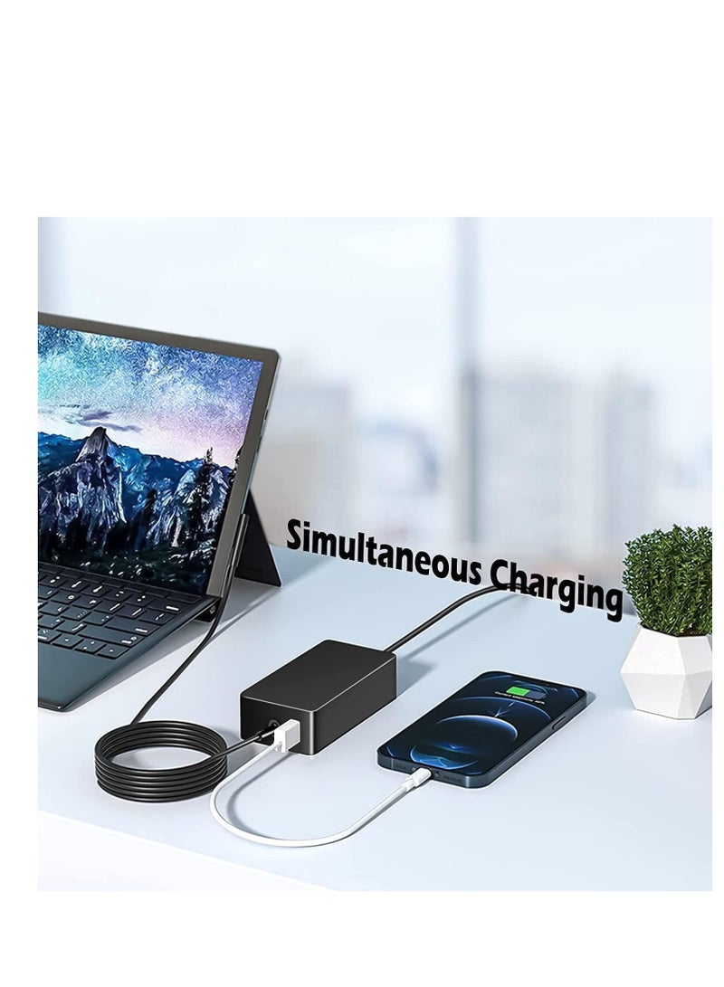 New Surface Laptop Charger Surface Pro Charger Power Supply 65W 15V 4A Magnetic AC Adapter Compatible with Microsoft Surface Pro 3/4/5/6/7/8/9/X Surface Laptop1/2/3/4 Surface Go Surface Book - Image 3