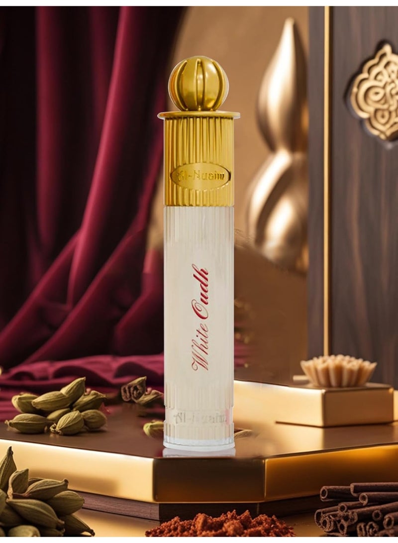 Al Nuaim Al-Nuaim Silver Series White Oudh Attar Roll On Perfume Oil 6ml | Alcohol Free Concentrated Ittar for Men & Women | Long Lasting White Oud Woody Musky Oriental Fragrance | Premium Arabic Perfume Oil Pocket Size - Image 4