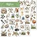 CATaireen Easter Rub On Transfers for Adults Crafts on Paper Wood Fabric Spring Press Stickers Farm Butterfly Floral Fairy Bunny Eggs Elements Decal Easter A - Image 2