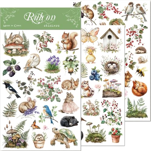 CATaireen Easter Rub On Transfers for Adults Crafts on Paper Wood Fabric Spring Press Stickers Farm Butterfly Floral Fairy Bunny Eggs Elements Decal Easter A - Image 1