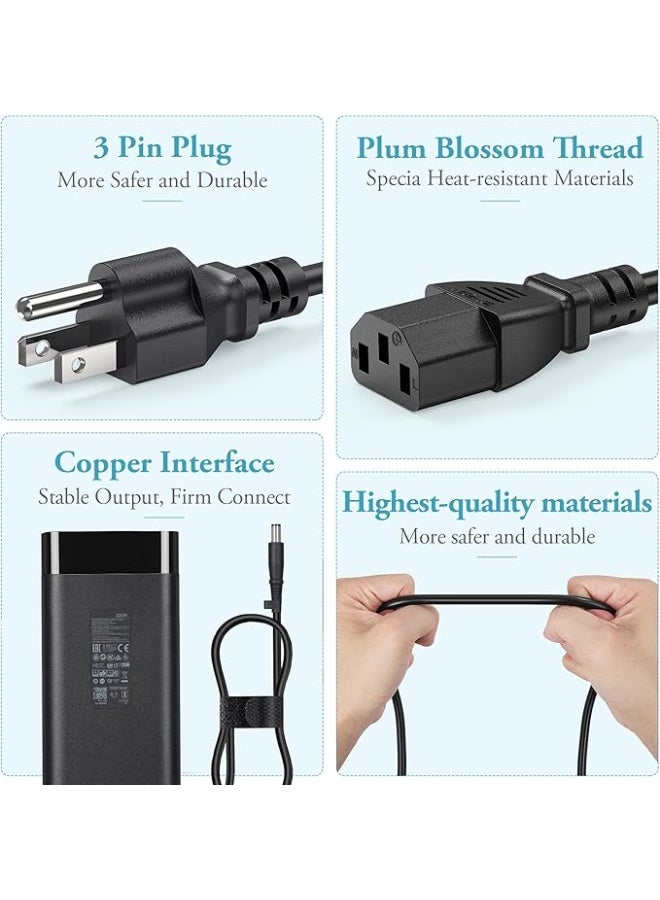 Terabyte 230W Replacement Charger Laptop for HP Z2 Mini G3 G4 Workstation Entry Performance HP Thunderbolt Dock G2 3TR87UT Zbook 15 17 G2 G8 HP OMEN 17-w210nr w219ur EliteBook 8570w TB Dock G2 11.8A AC Adapter - Image 3