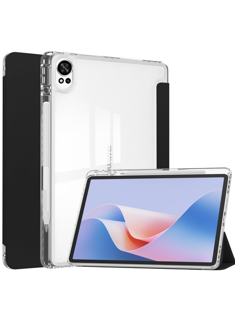 for HUAWEI MatePad 12X Case Cover, Triple Fold Y-shaped Design, Multi Angle, Leather Tablet Cover With Pen Slot, Automatic Wake-up/sleep, Black - Image 1