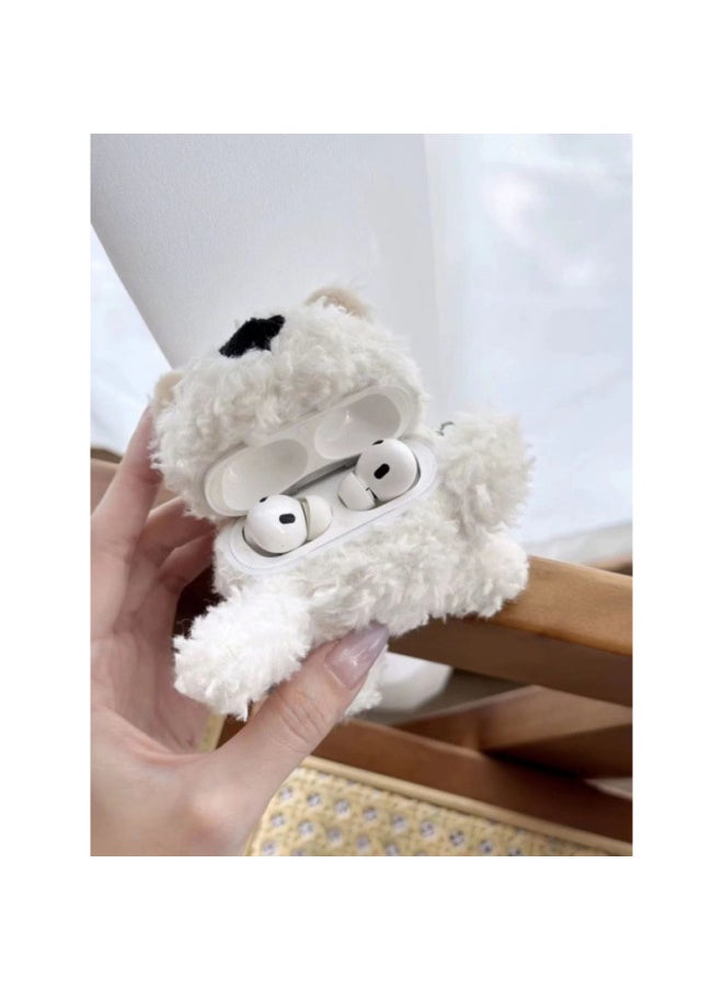 Generic - High Color Value Plush Puppy Suitable For AppleAirPods4 Generation Wireless Bluetooth Headset Protective Case Pro2 Generation-Color:Line Dog Earphone Case-Model:Universal For Airpods Pro/pro2 - Image 1