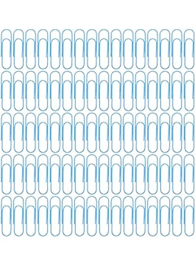 Large Heavy Duty Metal Paper Clips Blue 10cm 100pcs for Office School Document Filing - Image 1