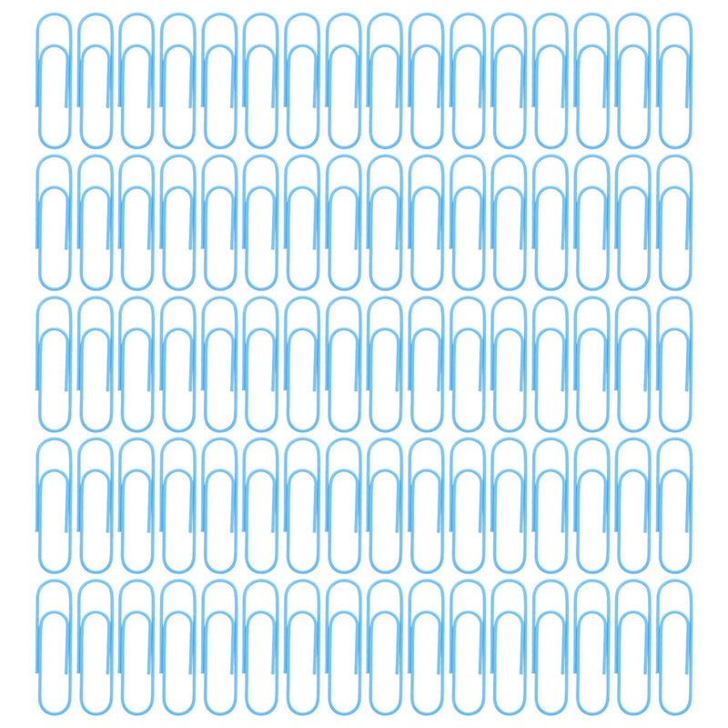 Large Heavy Duty Metal Paper Clips Blue 10cm 100pcs for Office School Document Filing - Image 2