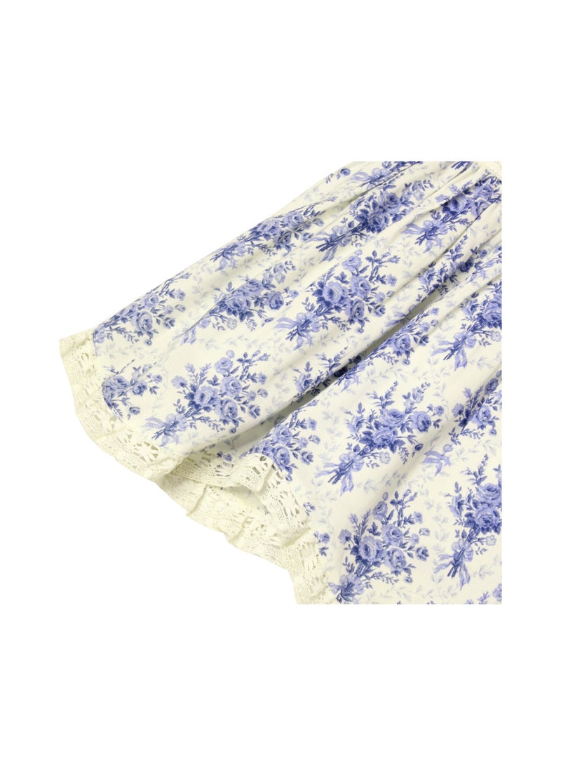 RALPH LAUREN POLO RALPH LAUREN Kids BLUE FLORAL DRESS - Size 10 - Image 4