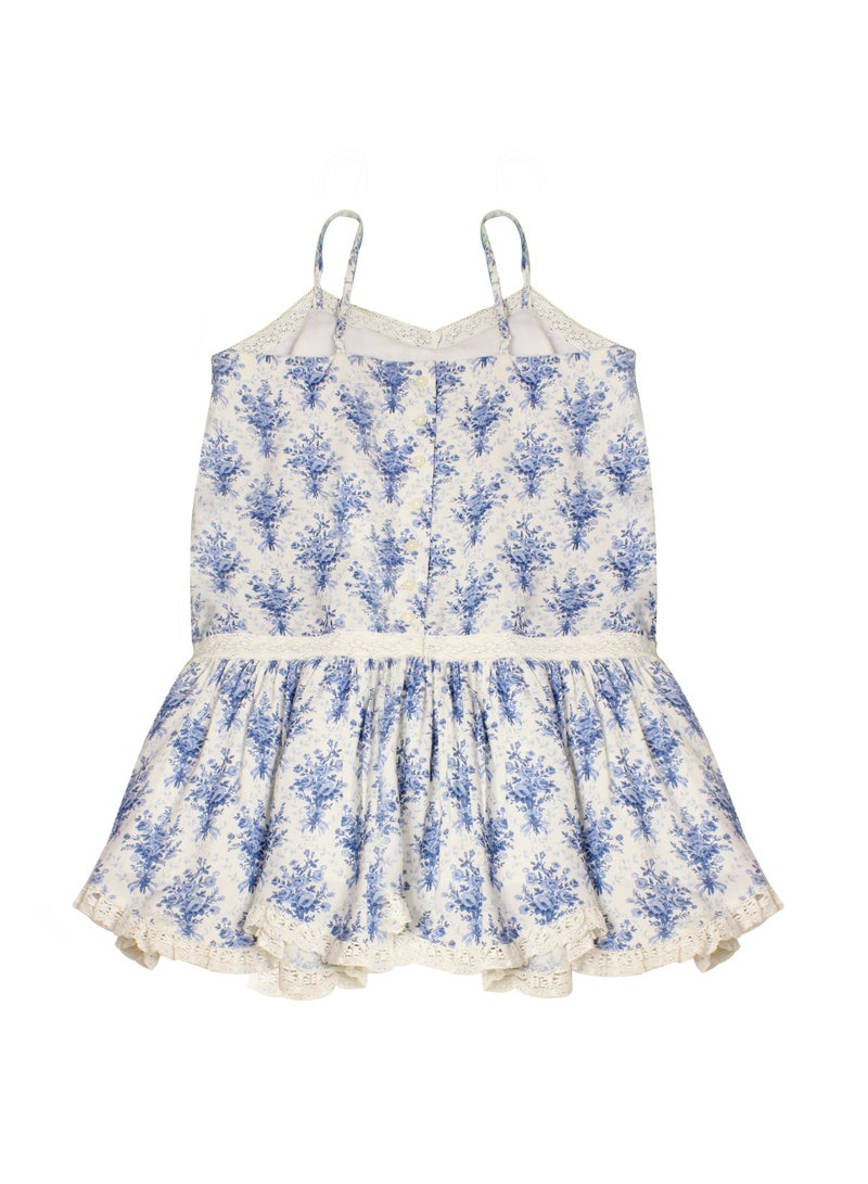 RALPH LAUREN POLO RALPH LAUREN Kids BLUE FLORAL DRESS - Size 10 - Image 5