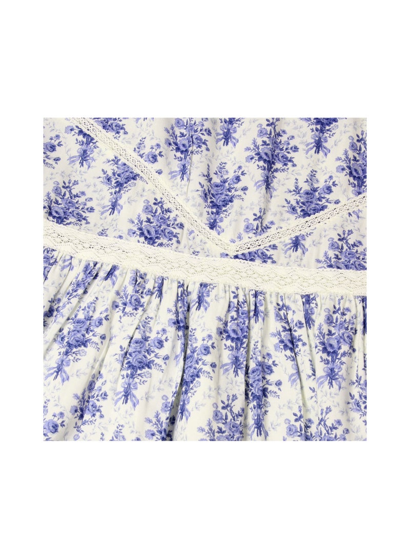 RALPH LAUREN POLO RALPH LAUREN Kids BLUE FLORAL DRESS - Size 10 - Image 3