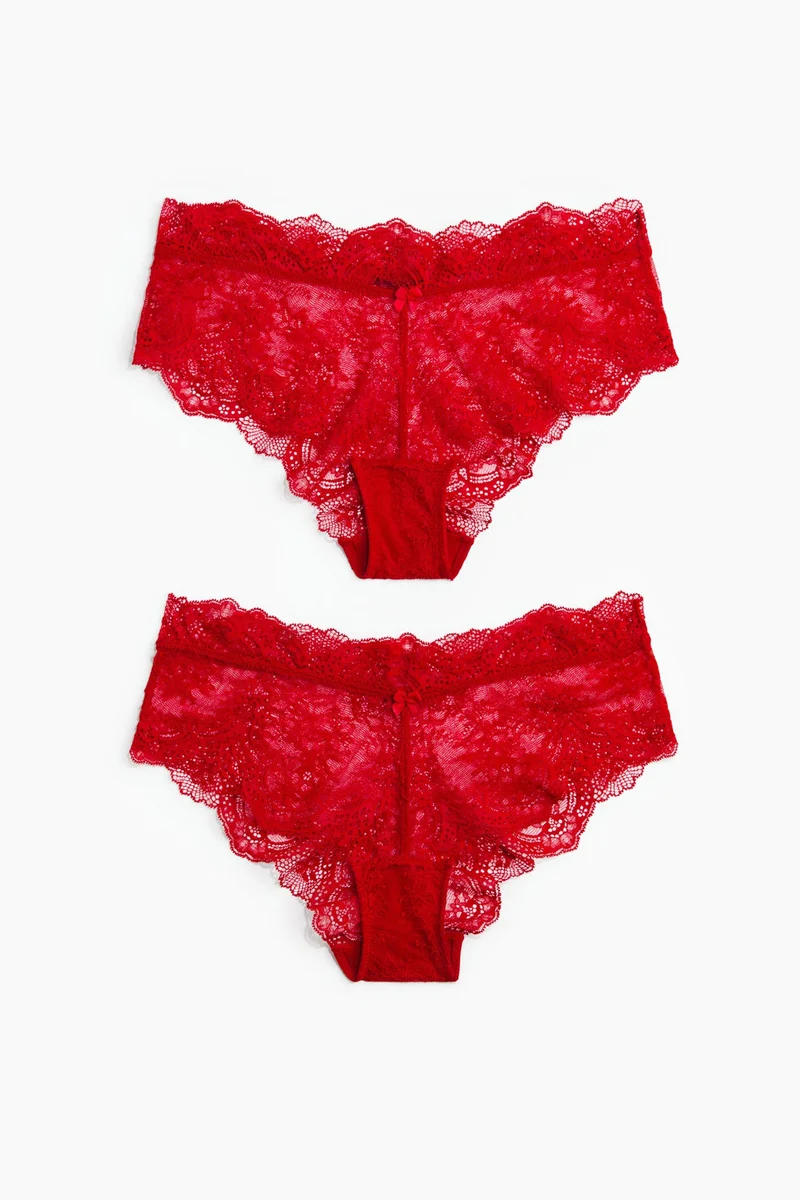 H&M 2-pack lace hipster briefs