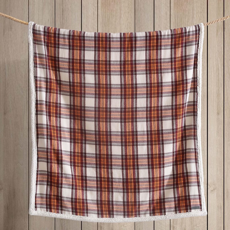 Eddie Bauer - Blanket, Soft Reversible Sherpa & Brushed Fleece Bedding, Perfect for Lounging, Dorm Essentials (Edgewood Plaid Red) - Image 3