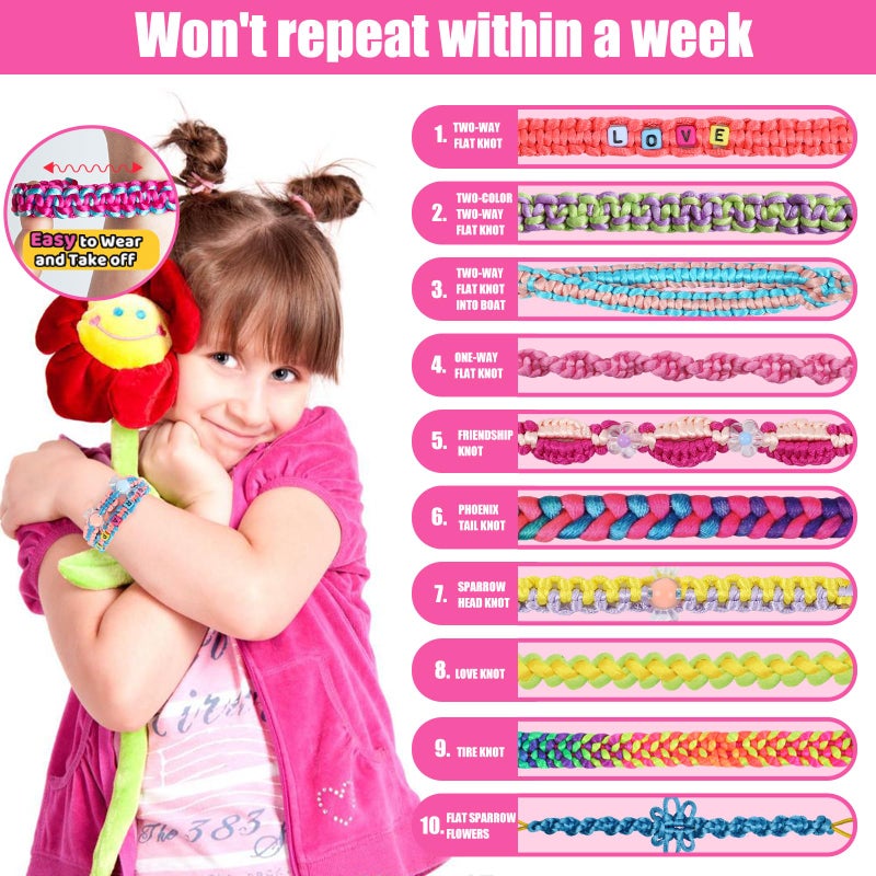 GILI Friendship Bracelet Making Kit for Girls Age 8-12 â€“ DIY Arts and Crafts Toys â€“ Best Christmas Birthday Gifts Ideas for Girls 7 8 9 10 11 Years Old - Image 3