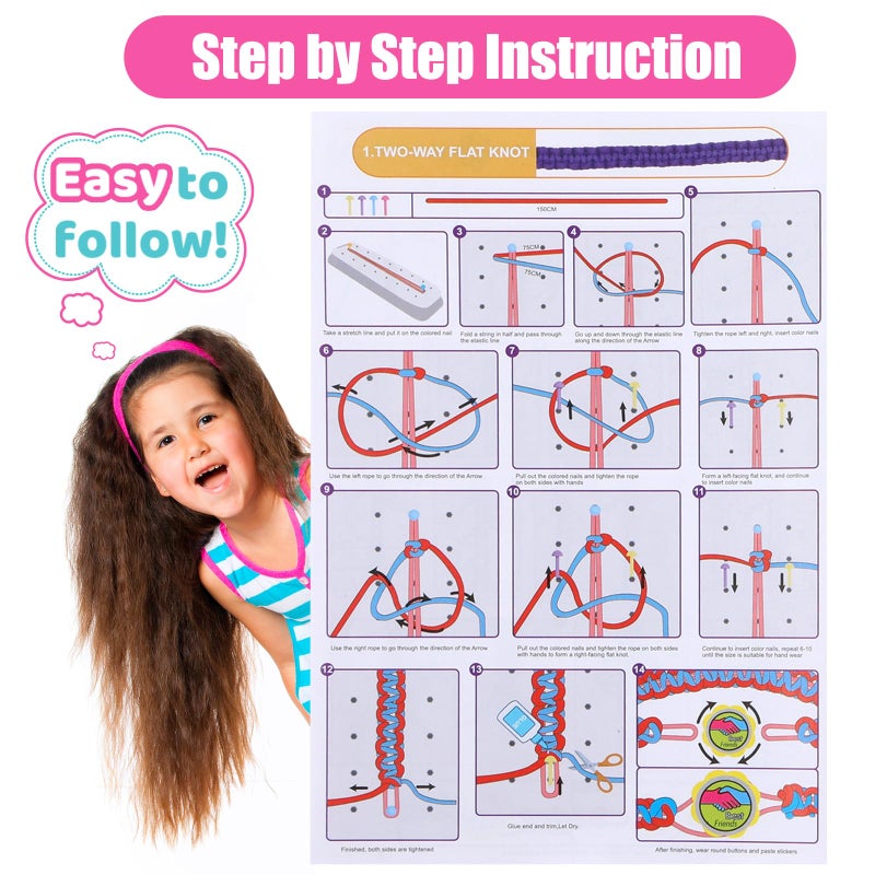 GILI Friendship Bracelet Making Kit for Girls Age 8-12 â€“ DIY Arts and Crafts Toys â€“ Best Christmas Birthday Gifts Ideas for Girls 7 8 9 10 11 Years Old - Image 4
