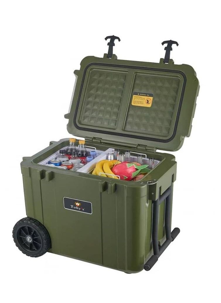 Toby's - Tobys TR-55 Electric Cooler Portable Refrigerator Freezer Compact Fridge freezer Electric Cooler for Car RV Vehicle Boat Home Use Travel Camping Truck Party Picnic Outdoor (55 Liter) - Image 1