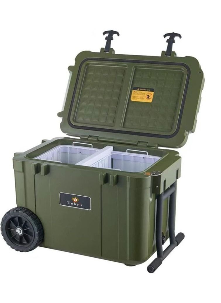 Toby's - Tobys TR-55 Electric Cooler Portable Refrigerator Freezer Compact Fridge freezer Electric Cooler for Car RV Vehicle Boat Home Use Travel Camping Truck Party Picnic Outdoor (55 Liter) - Image 1