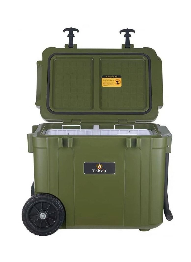 Toby's - Tobys TR-55 Electric Cooler Portable Refrigerator Freezer Compact Fridge freezer Electric Cooler for Car RV Vehicle Boat Home Use Travel Camping Truck Party Picnic Outdoor (55 Liter) - Image 1