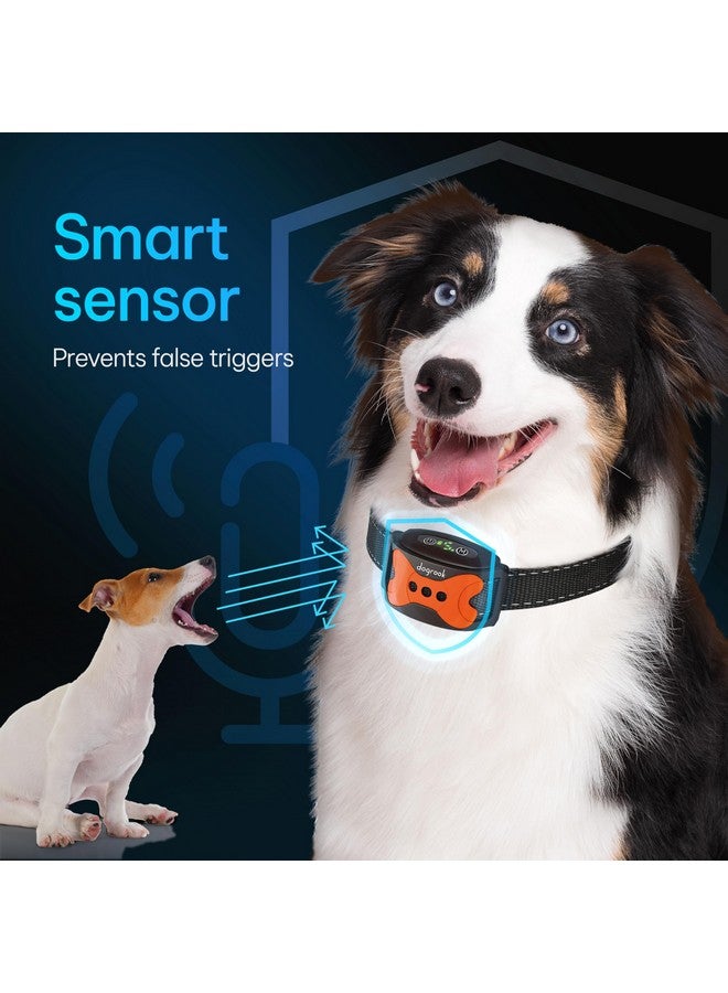 طوق نباح الكلاب من DogRook - طوق ذكي مضاد للنباح قابل لإعادة الشحن للكلاب - طوق مقاوم للماء بدون صدمة للكلاب الصغيرة/المتوسطة/الكبيرة - طوق مضاد للنباح للكلاب بخمسة مستويات حساسية - Image 2