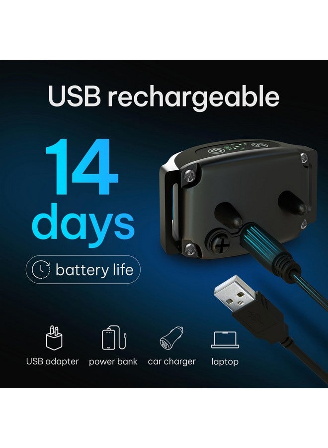 طوق نباح الكلاب من DogRook - طوق ذكي مضاد للنباح قابل لإعادة الشحن للكلاب - طوق مقاوم للماء بدون صدمة للكلاب الصغيرة/المتوسطة/الكبيرة - طوق مضاد للنباح للكلاب بخمسة مستويات حساسية - Image 4