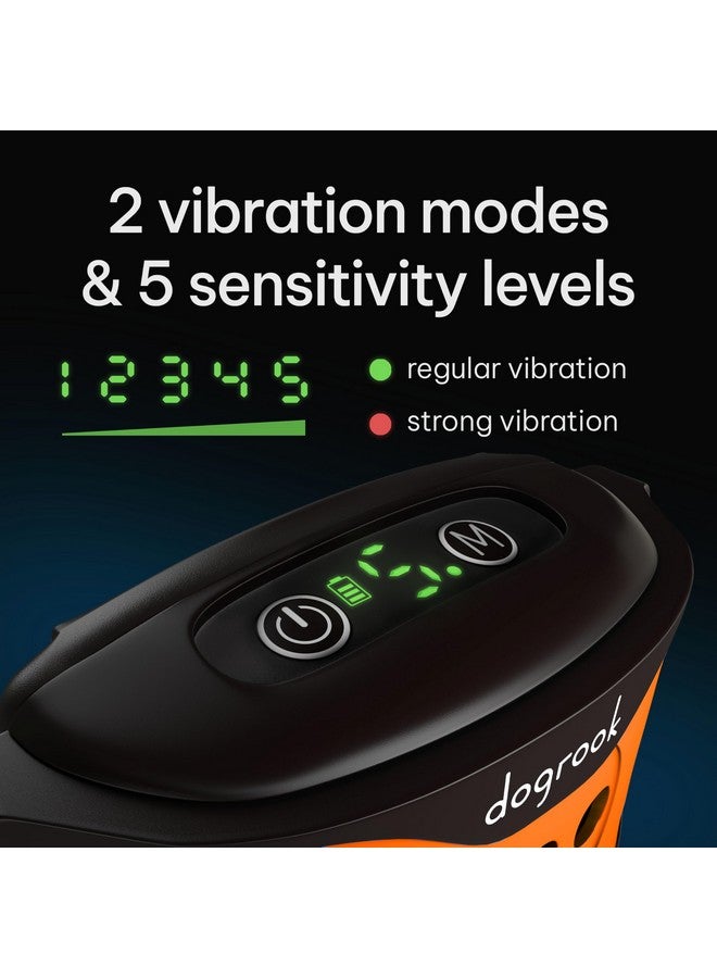 طوق نباح الكلاب من DogRook - طوق ذكي مضاد للنباح قابل لإعادة الشحن للكلاب - طوق مقاوم للماء بدون صدمة للكلاب الصغيرة/المتوسطة/الكبيرة - طوق مضاد للنباح للكلاب بخمسة مستويات حساسية - Image 3