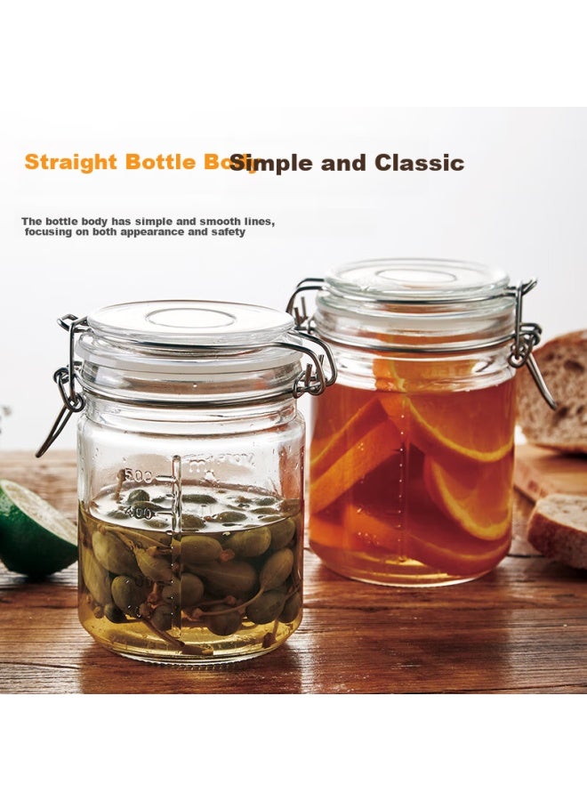 Scybe Glass Sealed Jar 800ml For Home Use, Glass Bottle For Jam, Honey, Milk Powder, Tea Leaves, Lan - Image 2